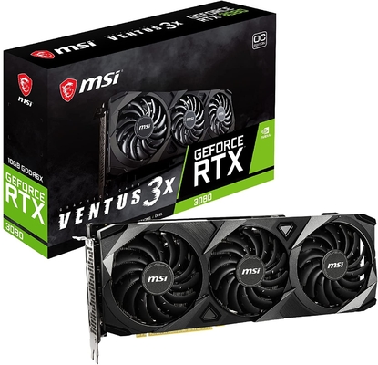 GDDR6 Geforce Rtx 3080 10GB กราฟิกการ์ด 1710MHz OC Edition กราฟิกการ์ด