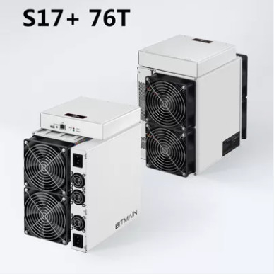 BTC คนขุดแร่ Sha 256 Antคนขุดแร่ S17+ 76th/S Bitcoin Asic คนขุดแร่ 2920W เครื่องขุด