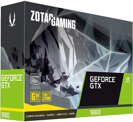 การ์ดแสดงผลการขุด 192Bit ZOTAC Gaming GeForce GTX 1660 6GB GDDR5 กราฟิกการ์ด